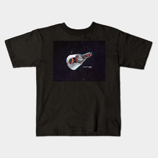 Gemini Spacecraft Retro 1960's Cutaway Spaceship Diagram Kids T-Shirt by Maljonic